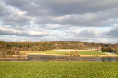 Small lake in Bavaria, Germany, in late autumn