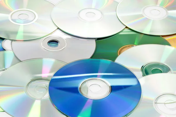 Hög med CD-skivor (CD-skivor) — Stockfoto