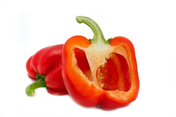 Πάπρικα πιπεριές σε άσπρο φόντο — Φωτογραφία Αρχείου