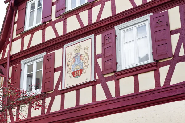 Fasada budynku z muru pruskiego domu, Niemcy — Zdjęcie stockowe