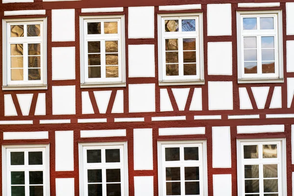 Fasada budynku z muru pruskiego domu, Niemcy — Zdjęcie stockowe