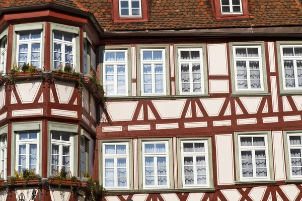 Fachada de uma casa de meia-madeira, Alemanha — Fotografia de Stock