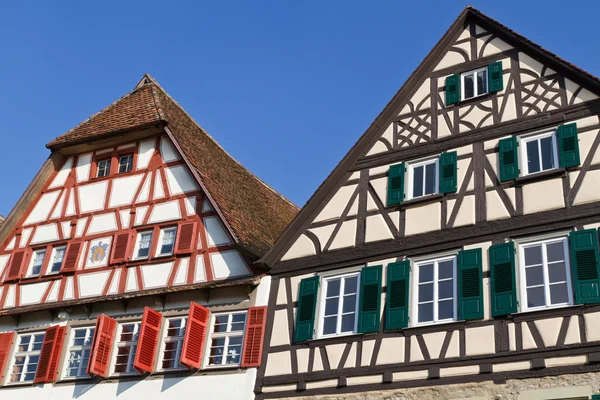 具有历史意义的半砖木结构房屋德国 — 图库照片