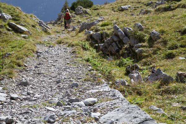 stock image Hiking in the bavarian alps, Germany