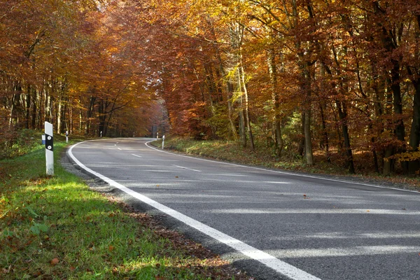 Polna droga w Bawarii, w Niemczech, w jesieni — Zdjęcie stockowe