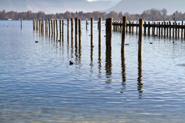 bavaria, Almanya için chiemsee Gölü sonbahar