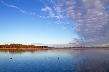 bavaria, Almanya için chiemsee Gölü sonbahar