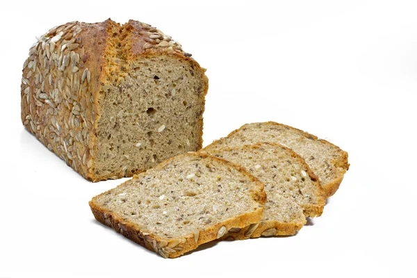 Taze ekmek ile ayçiçeği tohumu — Stok fotoğraf