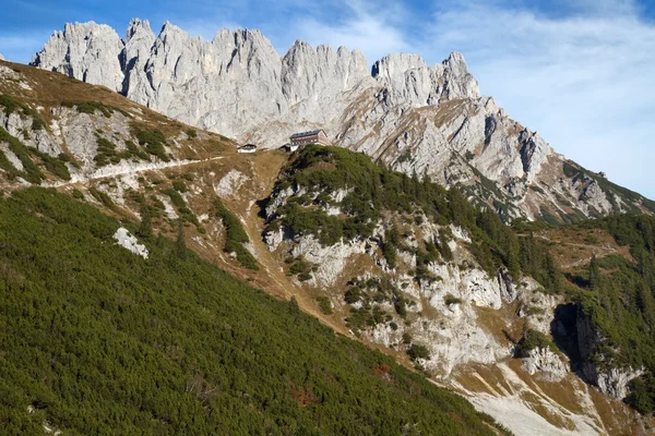 Piesze wycieczki w Alpy Austriackie — Zdjęcie stockowe