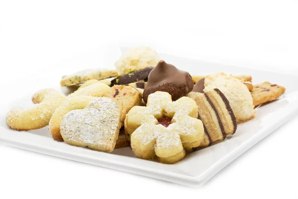 Seleção de biscoitos de Natal caseiros — Fotografia de Stock