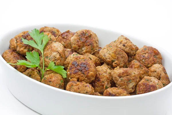 Freshly fried meat balls — Stock Photo, Image