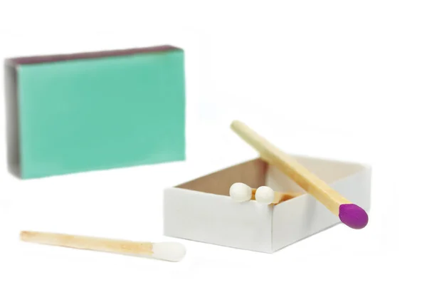 Short matches in a box — Stock Photo, Image