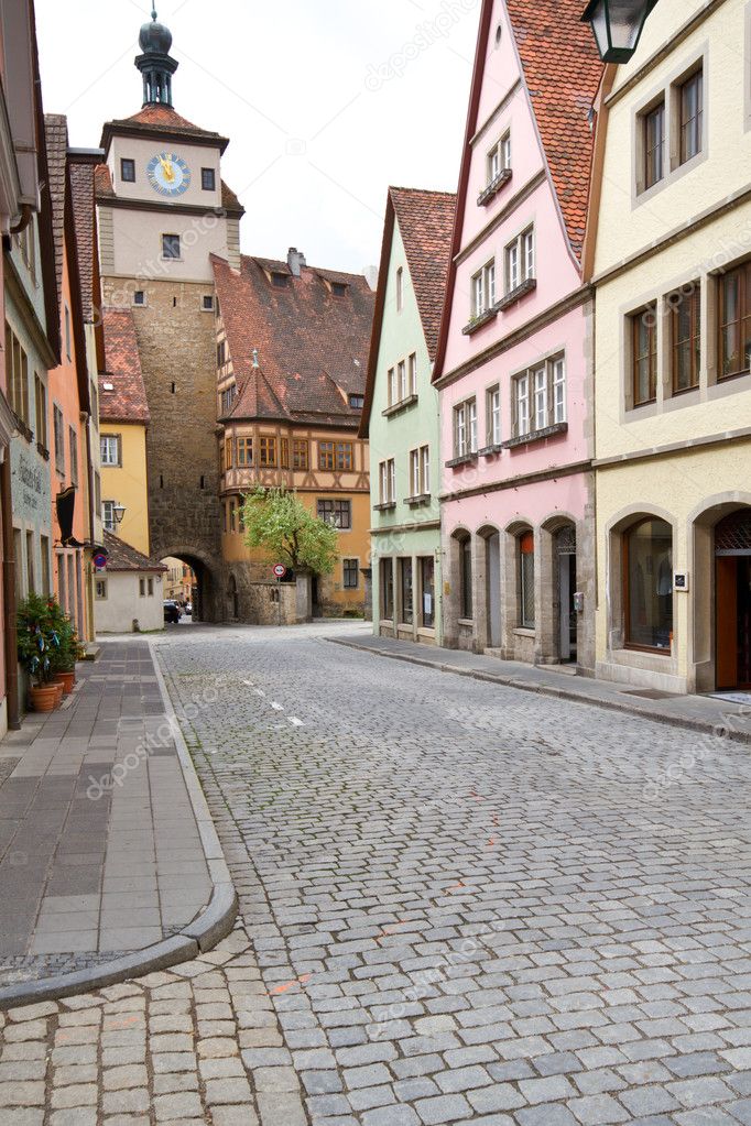 City of Rothenburg with an ancient tower