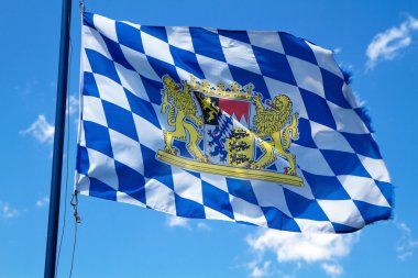 Streaming Bavarian flag clipart