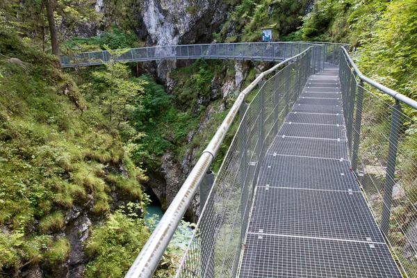 Leutasch gorge i tyska Alperna, Bayern — Stockfoto