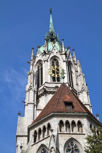 Tarihi kilise? Paulskirche? Münih, Almanya — Stok fotoğraf
