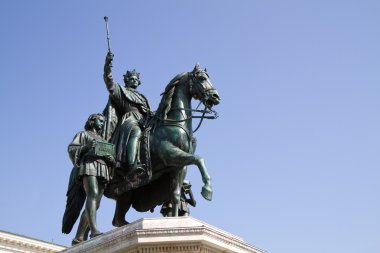 Statue of King Ludwig of Bavaria in Munich, Germany clipart