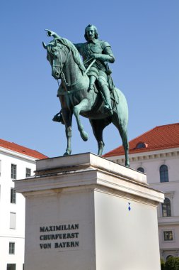 Statue of “Maximilian Kurfuerst of Bavaria” in Munich, Germany clipart