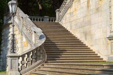 Staircase at the historic „Friedensengel” in Munich, Germany clipart