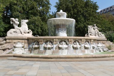 Historic “Wittelsbacher Brunnen” fountain in Munich, Germany clipart