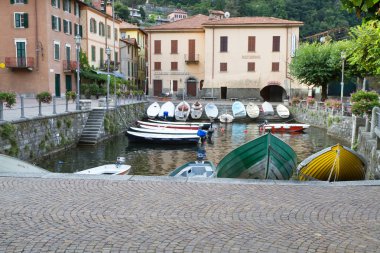 torno adlı lake como, İtalya'nın küçük Limanı