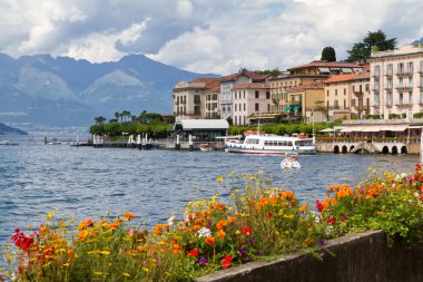 The small town of Belaggio at lake Como in Italy clipart