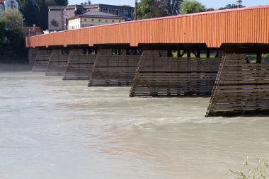 wasserburg, Bavyera kasabada river Inn arasında köprü