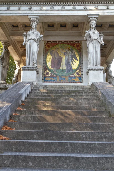 Mosaic at the angel of peace (Friedensengel) in Munich, Germany — Stock Photo, Image