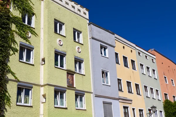 stock image Historic houses in the town of Wasserburg, Bavaria