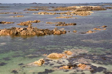 jersey, Birleşik Krallık, kıyısından düşük gelgit dibinin