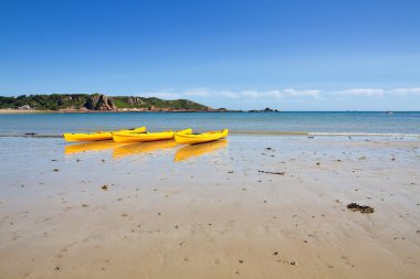 kajaks, St brelade's bay, jersey, İngiltere