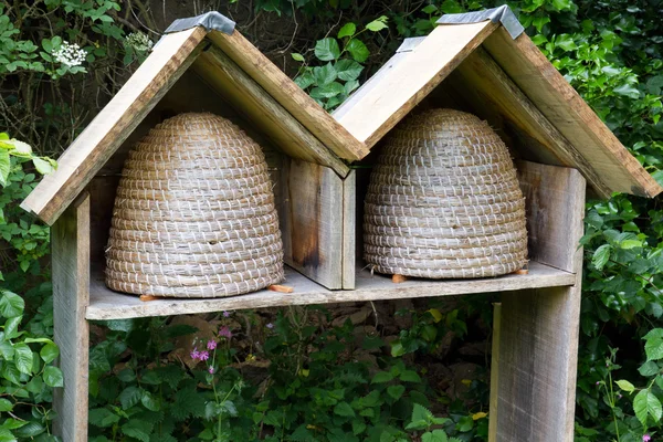 Dva prázdné včelí úly — Stock fotografie