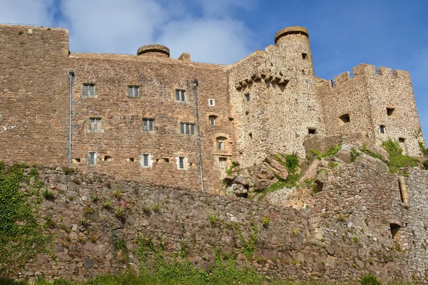 Mont orgueil castle i gorey, jersey, Storbritannien — Stockfoto
