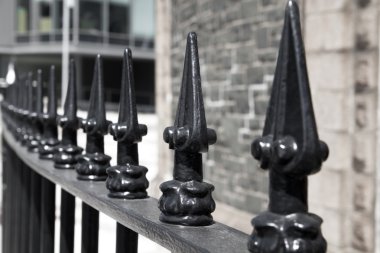 Wrought iron spike fence clipart