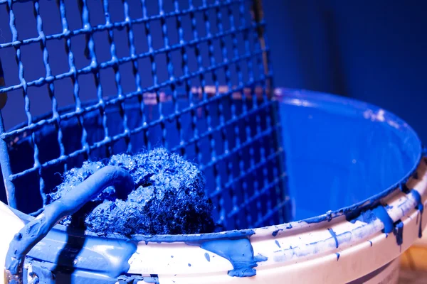 Modrá barva v kbelíku — ストック写真
