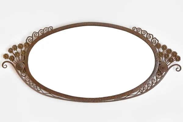 Old ornamented metal picture frame — Stock Photo, Image