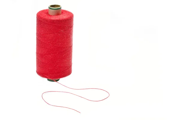 Bobbin of red thread — Stock Photo, Image