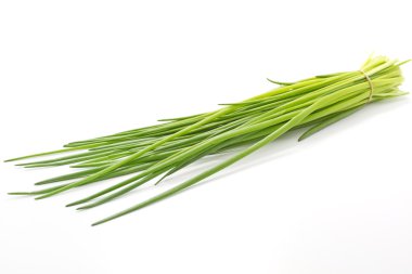 Chive on white background clipart