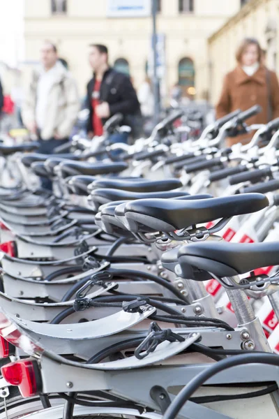 Bicicletas públicas en Munich centro, Alemania —  Fotos de Stock