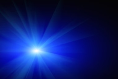 Blue beams on a black background clipart