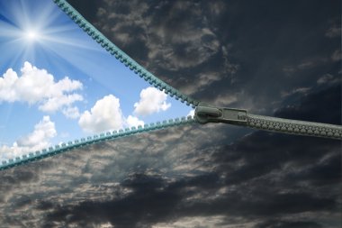 Zipper for the sky clipart