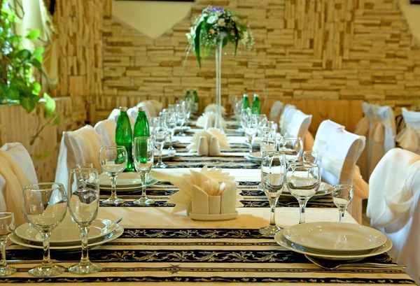 Stock image Table layout before a dinner