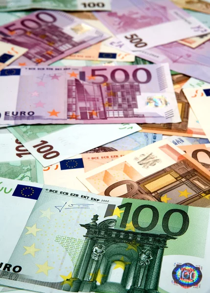 Denaro delle banconote in euro — Foto Stock