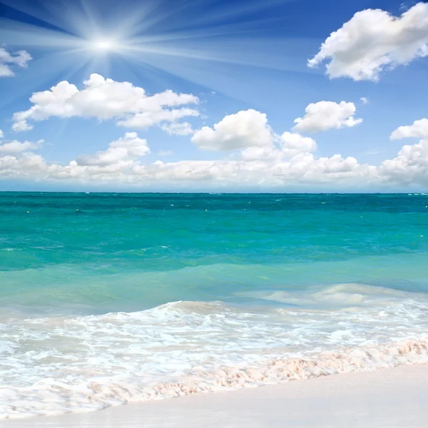 Wspaniały plaży latem — Zdjęcie stockowe