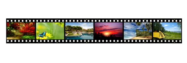 Film strip with different photos - life and nature (my photos) — Stock Photo, Image