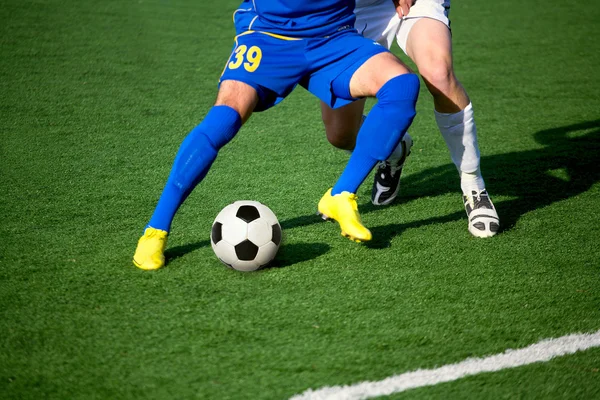 Part of legs-soccer or football theme — Stock Photo, Image