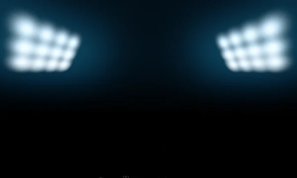 Balón de fútbol en el campo de estadio con luz — Foto de Stock