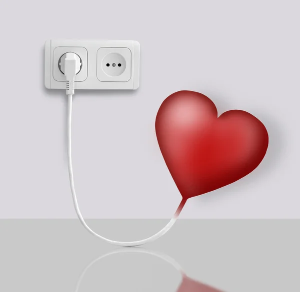 stock image Heart of the electric-operated outlets