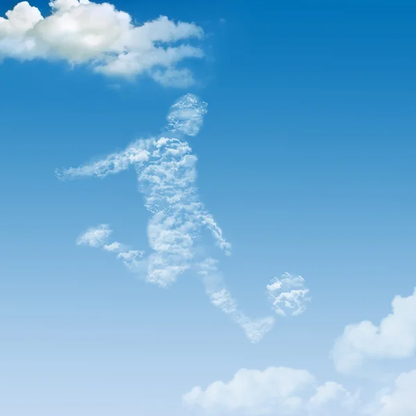 Beyaz bulutlar ve mavi bir gökyüzü — Stok fotoğraf