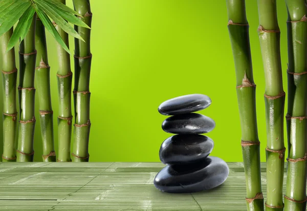 Imagem fina de bambu diferente, fundo da natureza — Fotografia de Stock